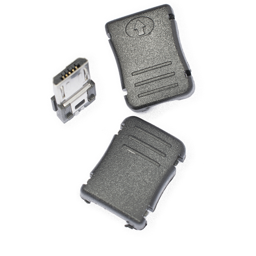 Мікро-USB штекер 3конт. + корпус. Мікро-USB штекер 3конт. + корпус.