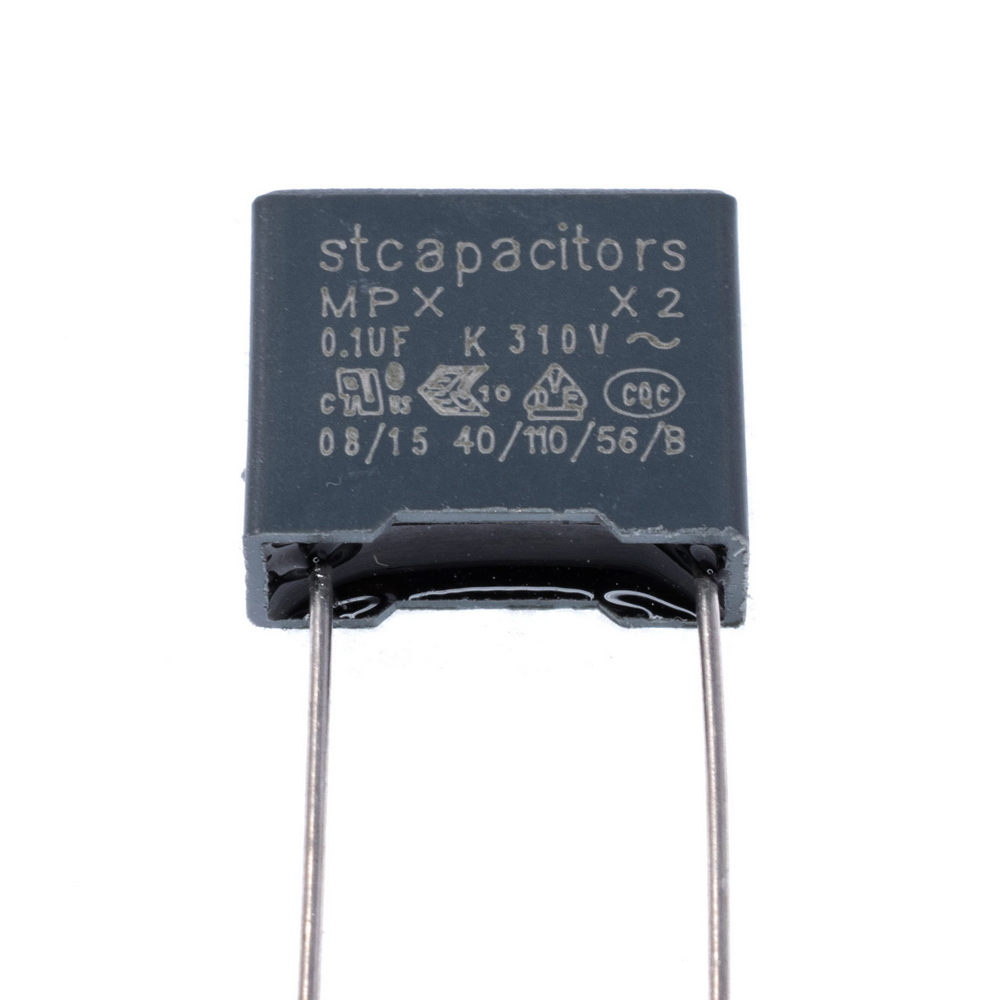MPX(class X2) 100nF 310VAC K(+/-10%), P=10mm, 5x11x13mm, L=22mm (X2104K31L10(C2-1) -Stcapasitor) (конденсатор пленочный) MPX(class X2) 100nF 310VAC K(+/-10%), P=10mm, 5x11x13mm, L=22mm (X2104K31L10(C2-1) -Stcapasitor) (конденсатор пленочный)