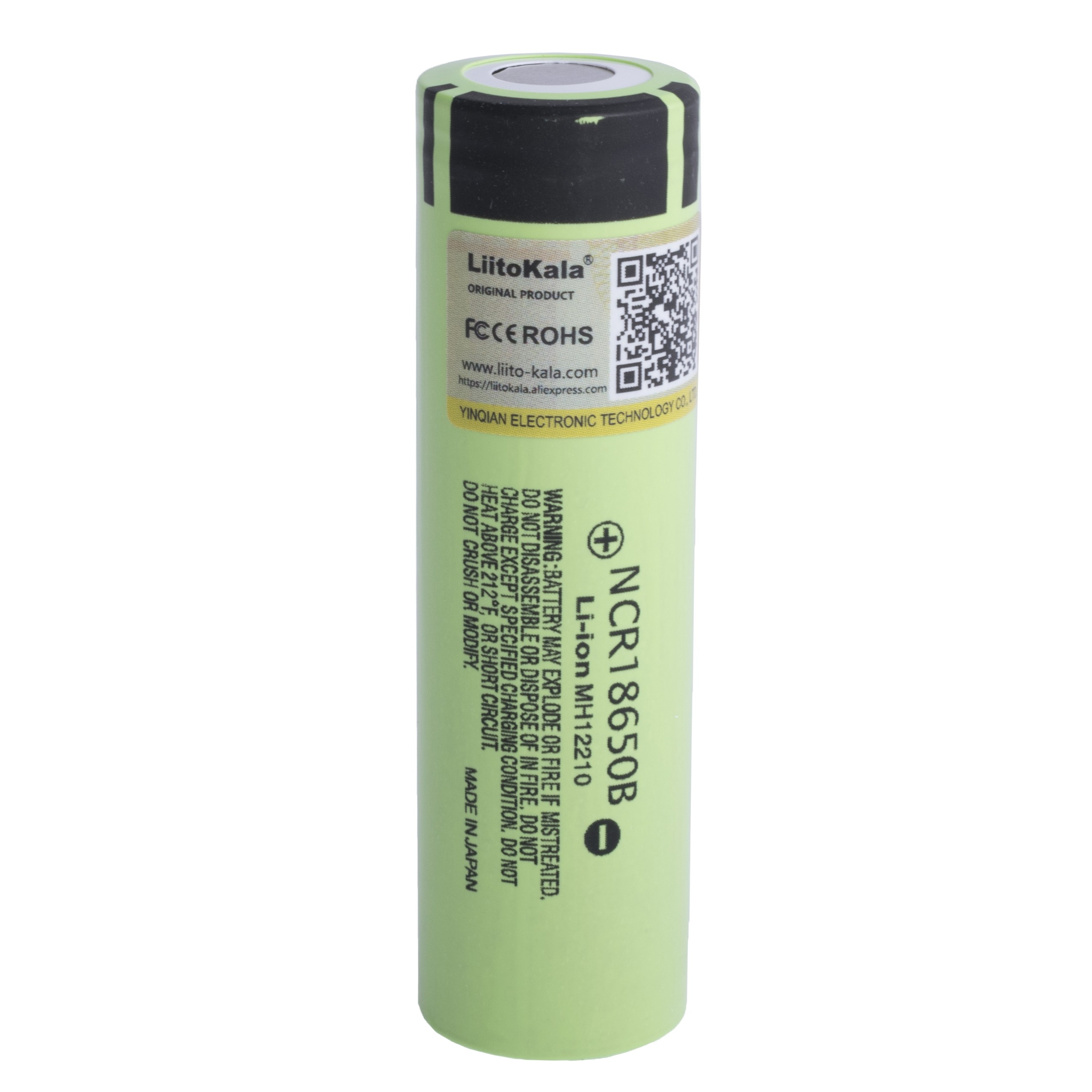 NCR18650B (3.7V, 3400mAh) акумулятор (MH12210) без захисту (LiitoKala, оригінал)