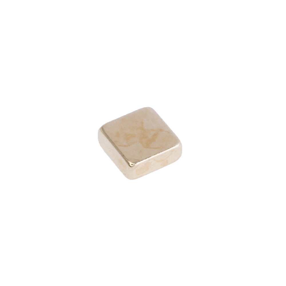 Магнит NdFeB, Блок 5 x 5 x 2 mm (N50), Ni+Cu+Ni+Au (золото) Магнит NdFeB, Блок 5 x 5 x 2 mm (N50), Ni+Cu+Ni+Au (золото)
