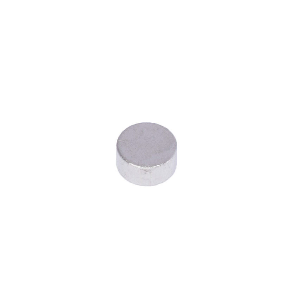 Магніт NdFeB, диск/циліндр D2 x 1 mm (N50), Ni + Cu + Ni (нікель)