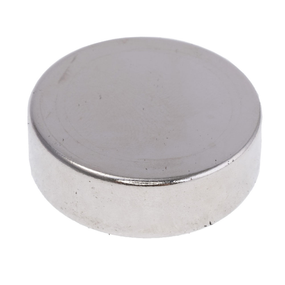 Магніт NdFeB, диск/циліндр D30 x 10 mm (N38), Ni + Cu + Ni (нікель)