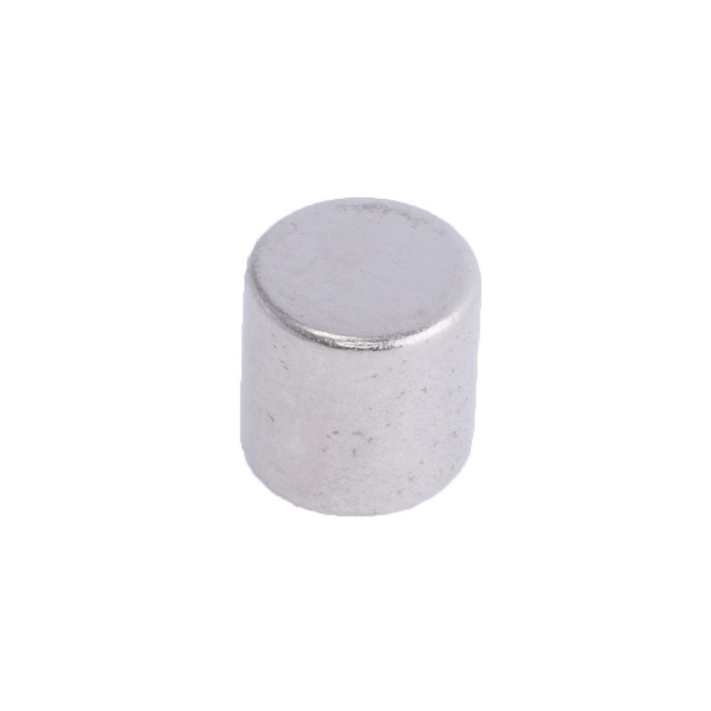 Магніт NdFeB, диск/циліндр D7 x 7 mm (N38), Ni + Cu + Ni (нікель)