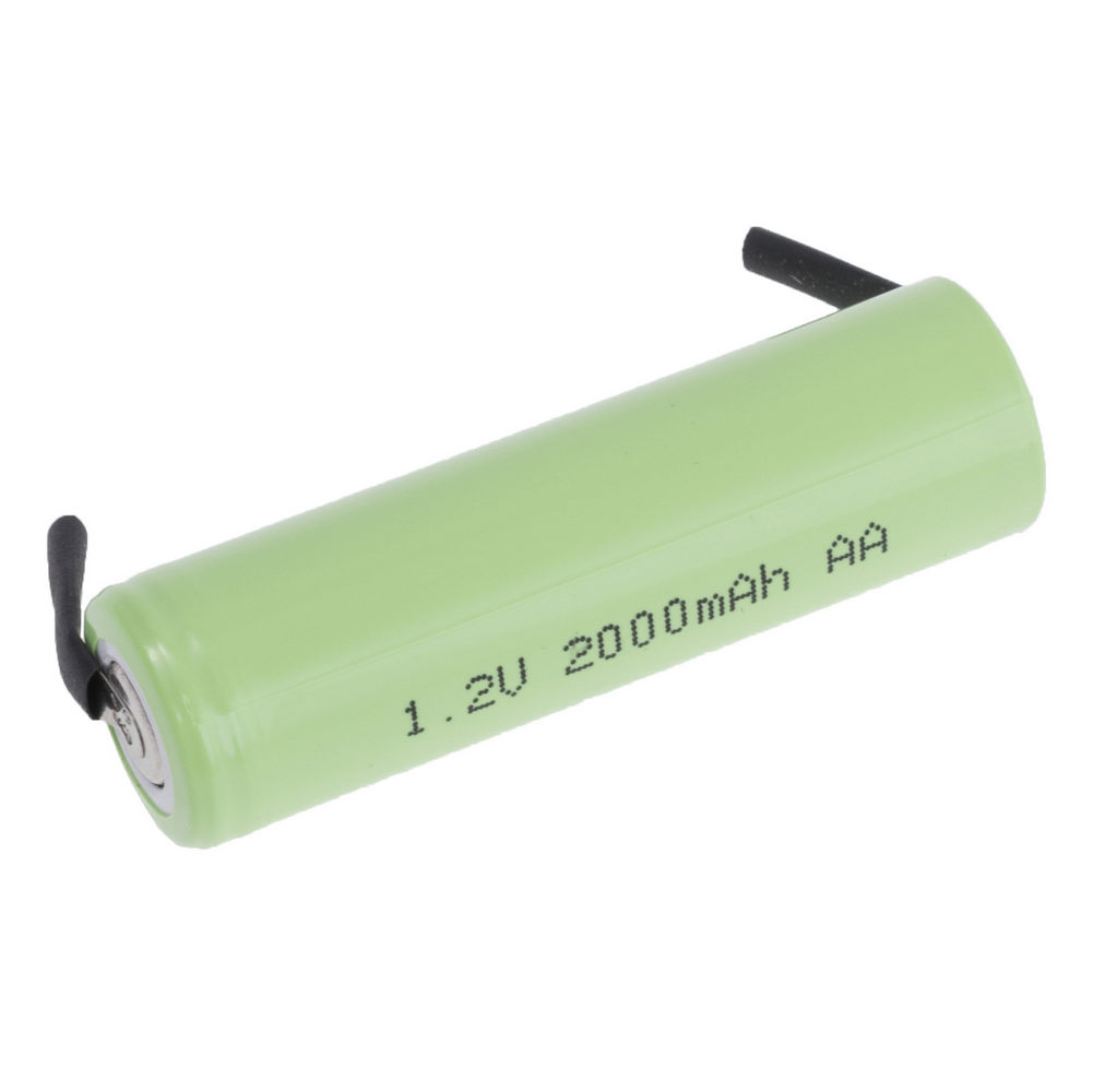 NiMH Battery Cell 1.2V 2000mAh AA flat top + Nickel NiMH Battery Cell 1.2V 2000mAh AA flat top + Nickel