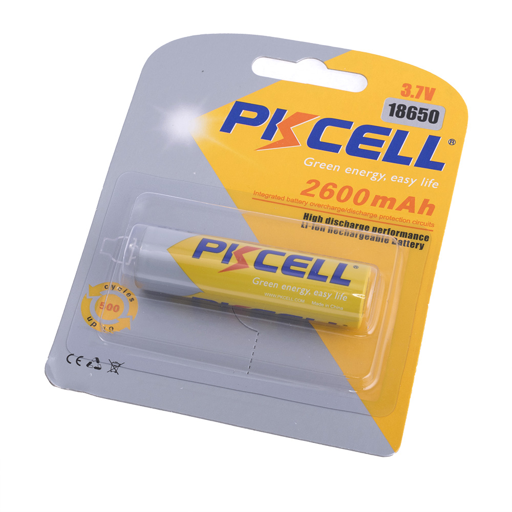 Акумулятор PKCELL ICR18650 (3.7V, 2600mAh) Li-Ion