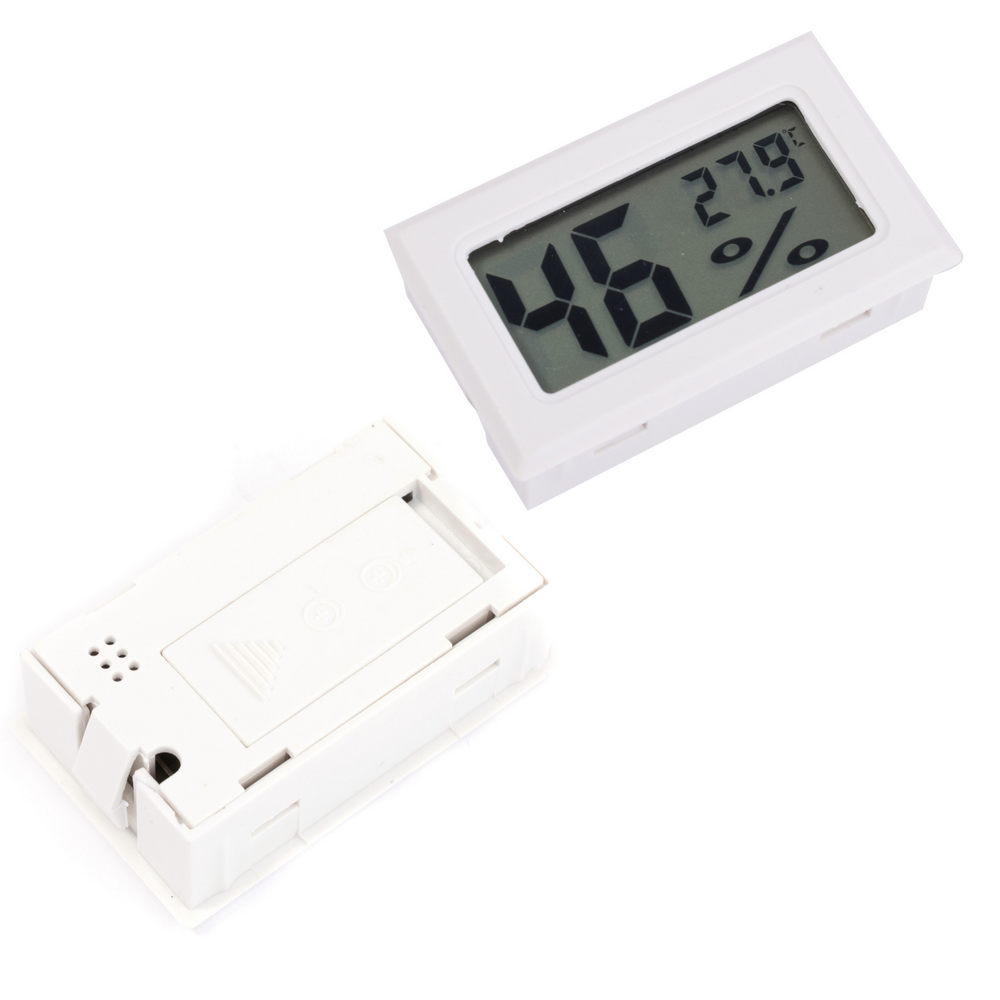 Термометр гігрометр на панель білий