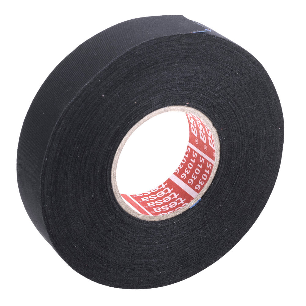 Ізоляційна стрічка тканинна лавсанова TESA-51036-00060-02 19mm*25m, колір: чорний