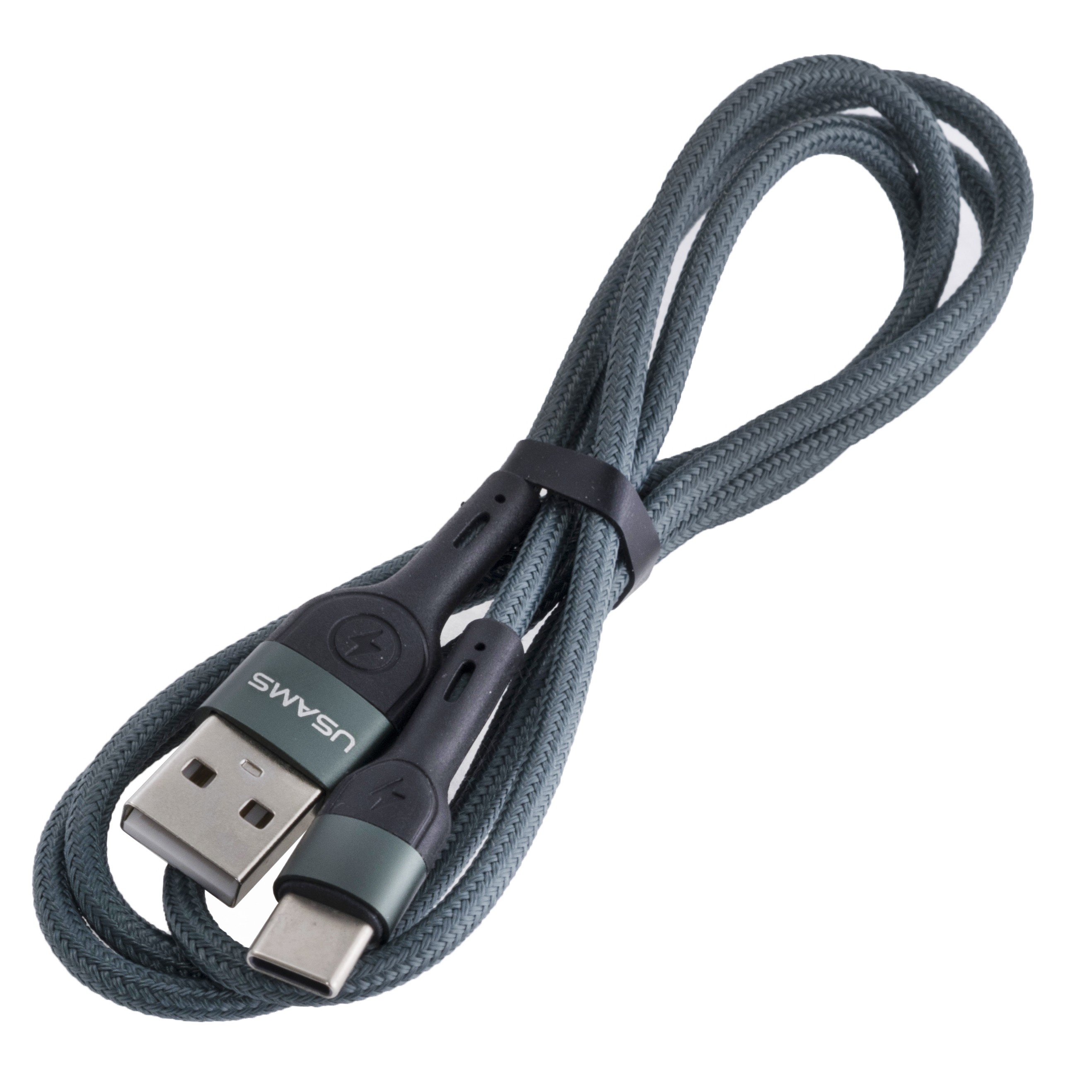 Кабель USB US-SJ449 U55 (USAMS) Type-C Aluminum Alloy Braided Data Cable (USAMS) 1м зелений
