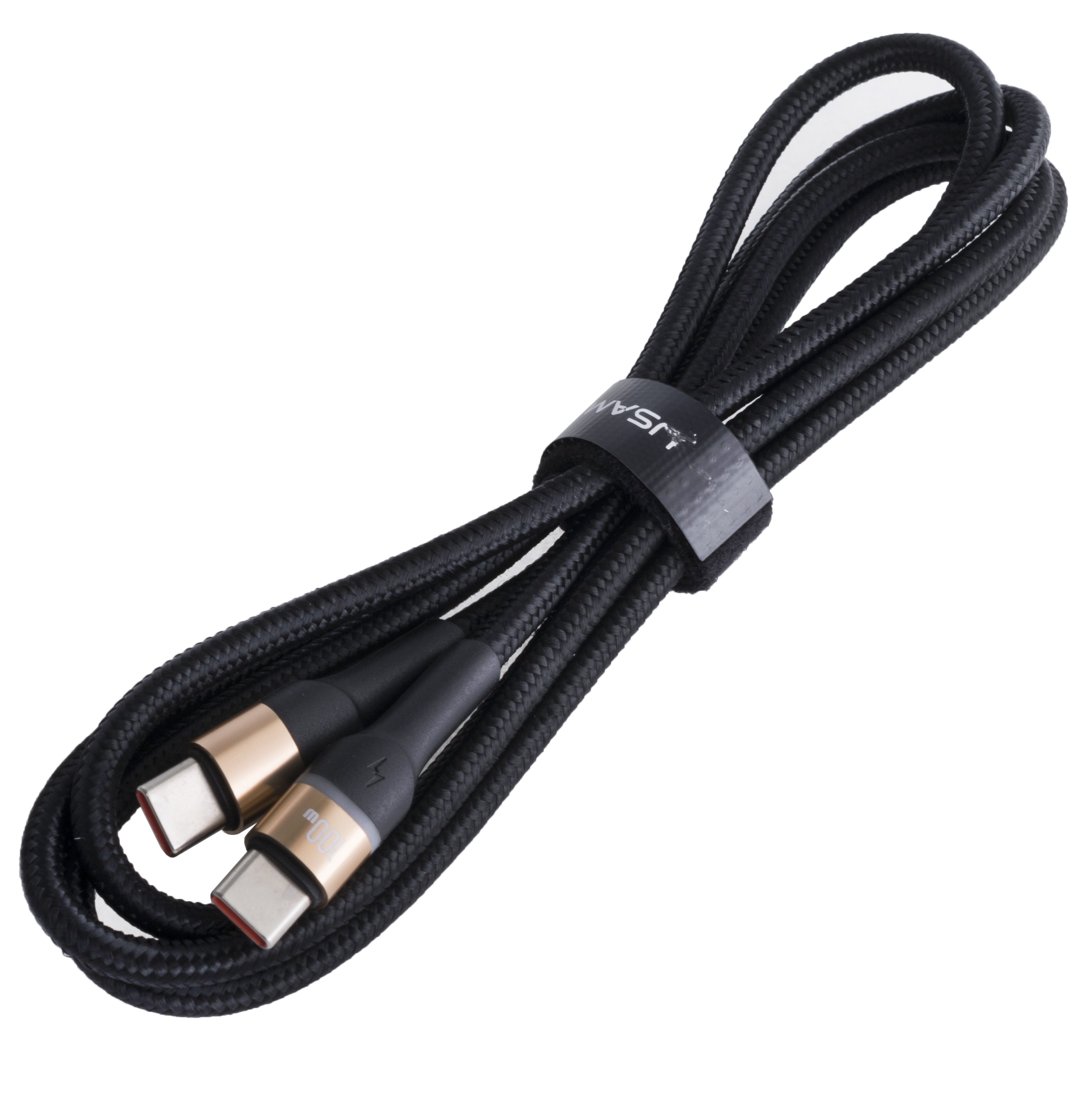 Кабель USB US-SJ537 U76 (USAMS) Type-C to Type-C 100W PD Fast Charging & Data Cable (USAMS) 1.2м золотистий