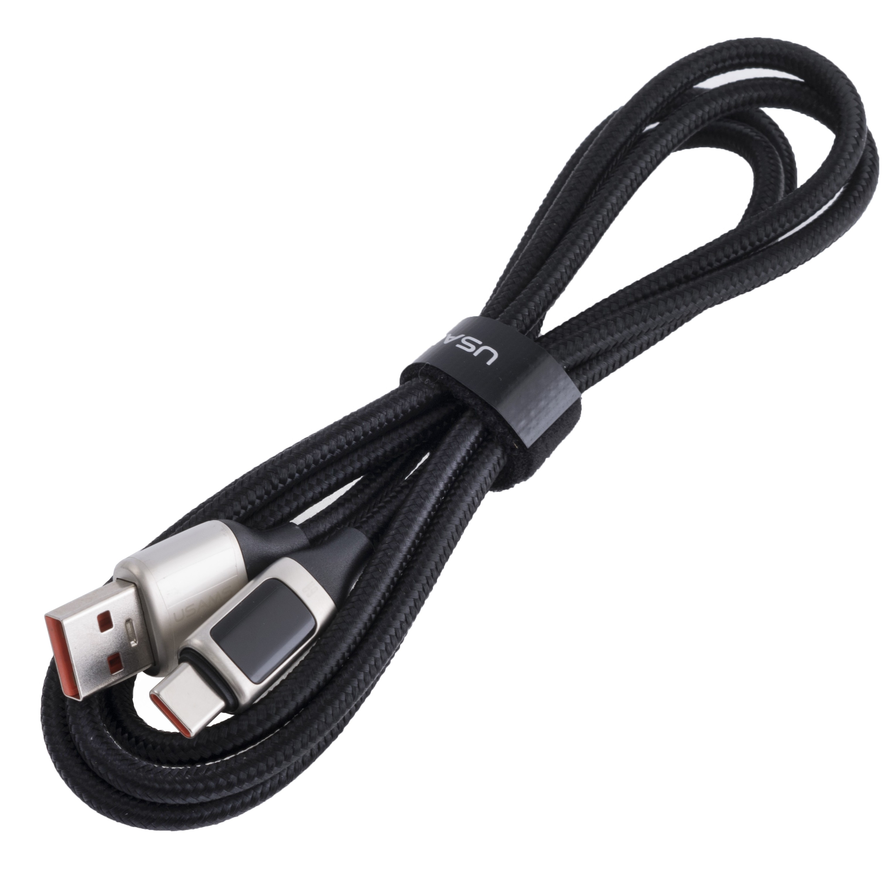 Кабель USB US-SJ544 U78 (USAMS) Type-C Digital Display 6A Fast Charging & Data Cable (USAMS) 1.2м білий роз'єм