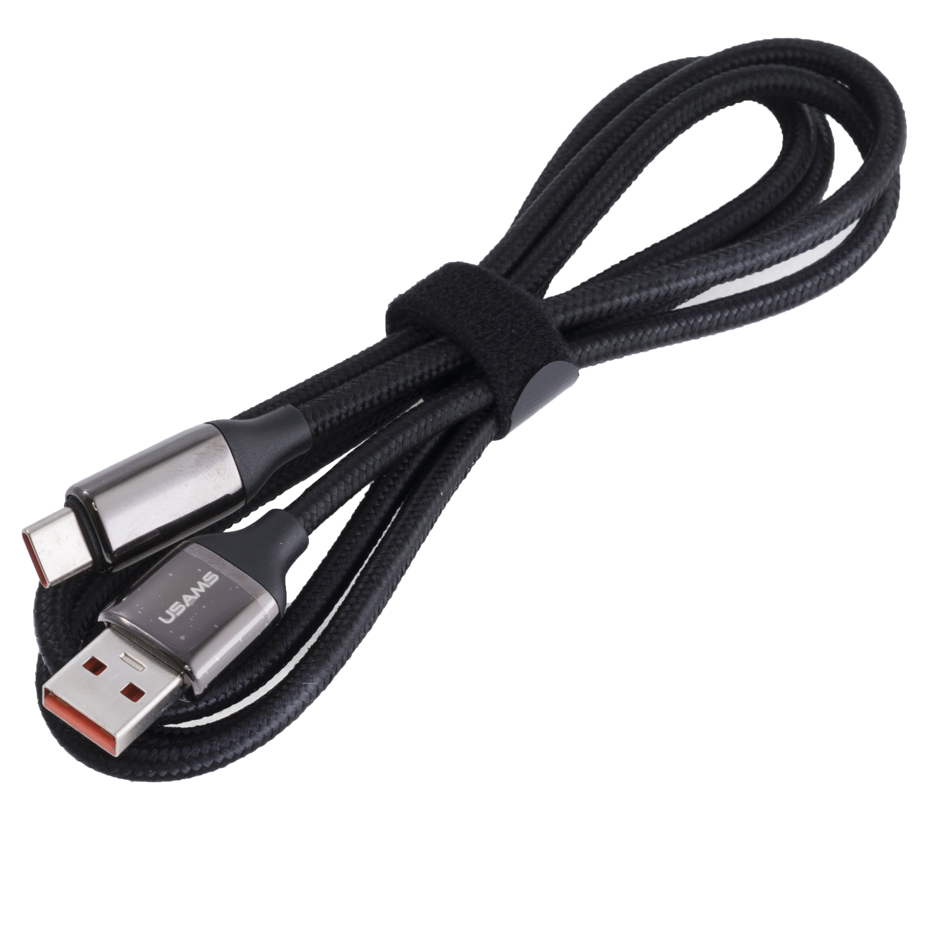 Кабель USB US-SJ544 U78 (USAMS) Type-C Digital Display 6A Fast Charging & Data Cable (USAMS) 1.2м чорний