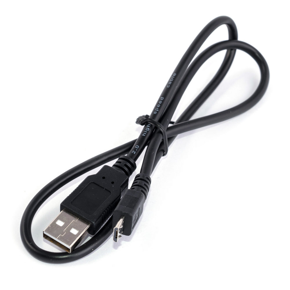 Кабель USBA-plug - USBmicro - plug довжина 0,6 м, чорний (USB-MICBM-0.6BK)