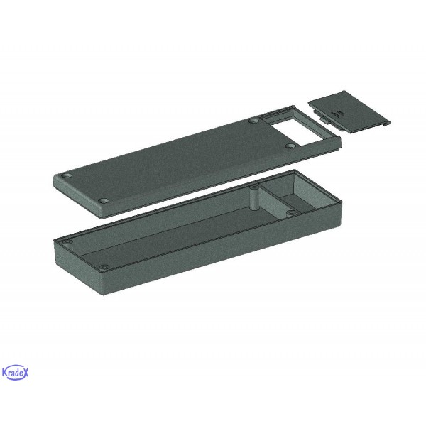 Z32A PS (Kradex) корпус, черный, 26x59x188мм, комплект Z32A PS (Kradex) корпус, черный, 26x59x188мм, комплект