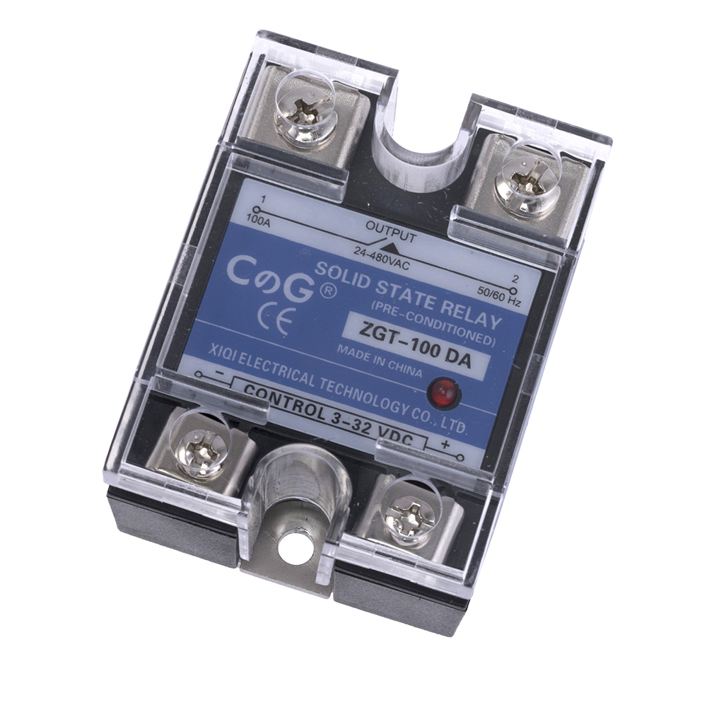 Реле твердотільне ZGT-100DA (CG) однофазне 3-32VDC (25mA) / 24-480VAC (100A)